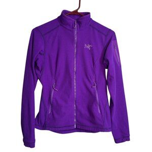 Arc'teryx Polartec Waffle Knit Grid Fleece Zip Up Jacket Women's Small Purple